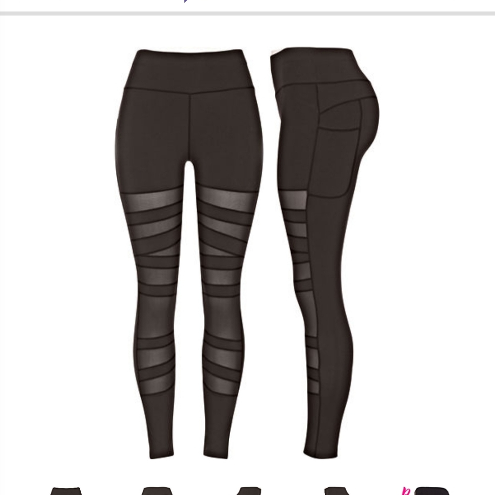 NWT Mesh Leggings with pockets
